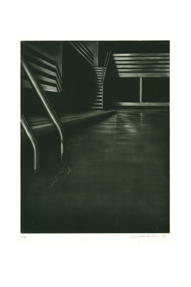 Piscine III, Manière noire, 30x23 cm | 1986
